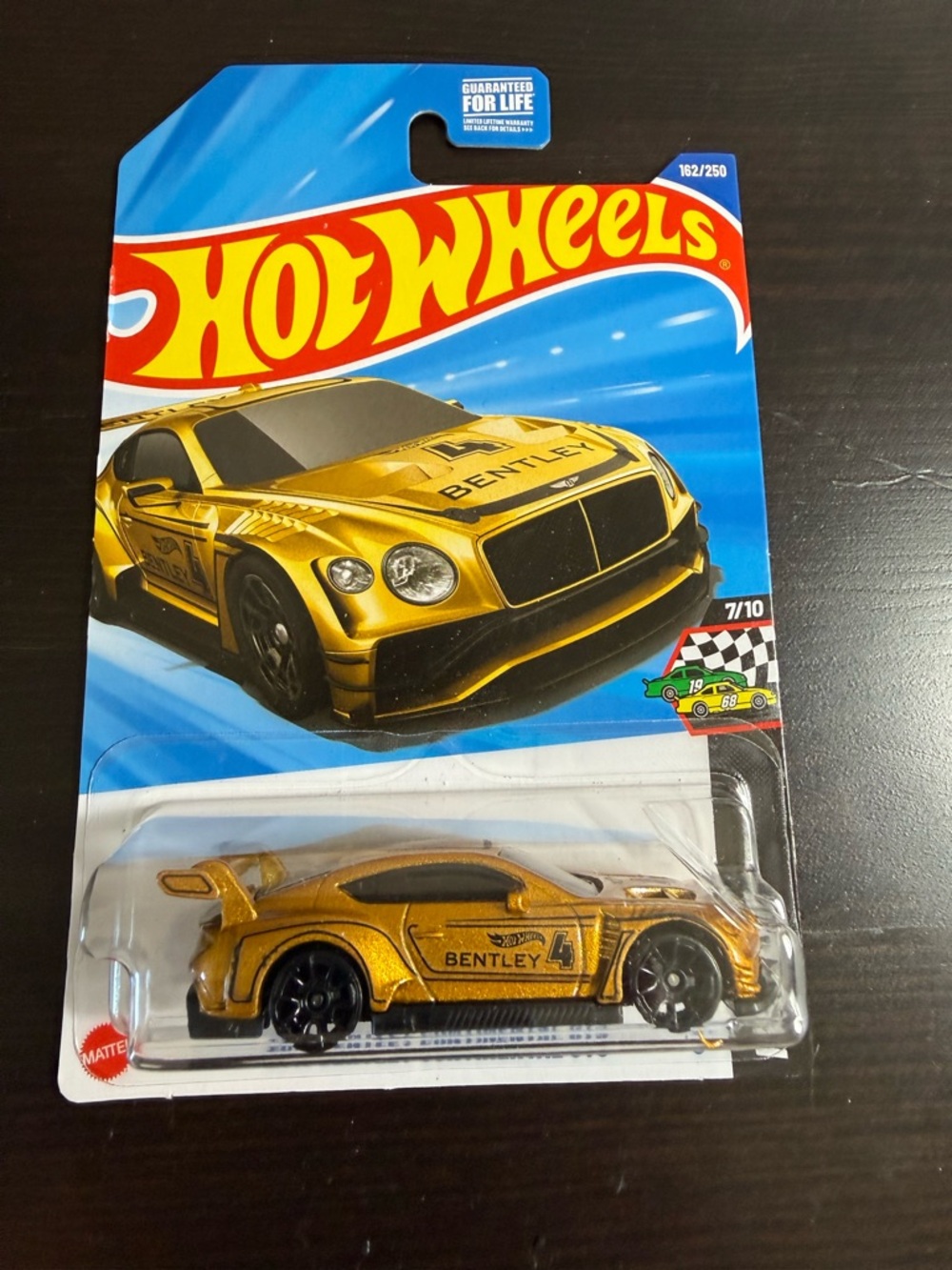 Hot Wheels Bentley Continental GT Gold 162/250 Hot Wheels Racing 7/10 NEW Sealed